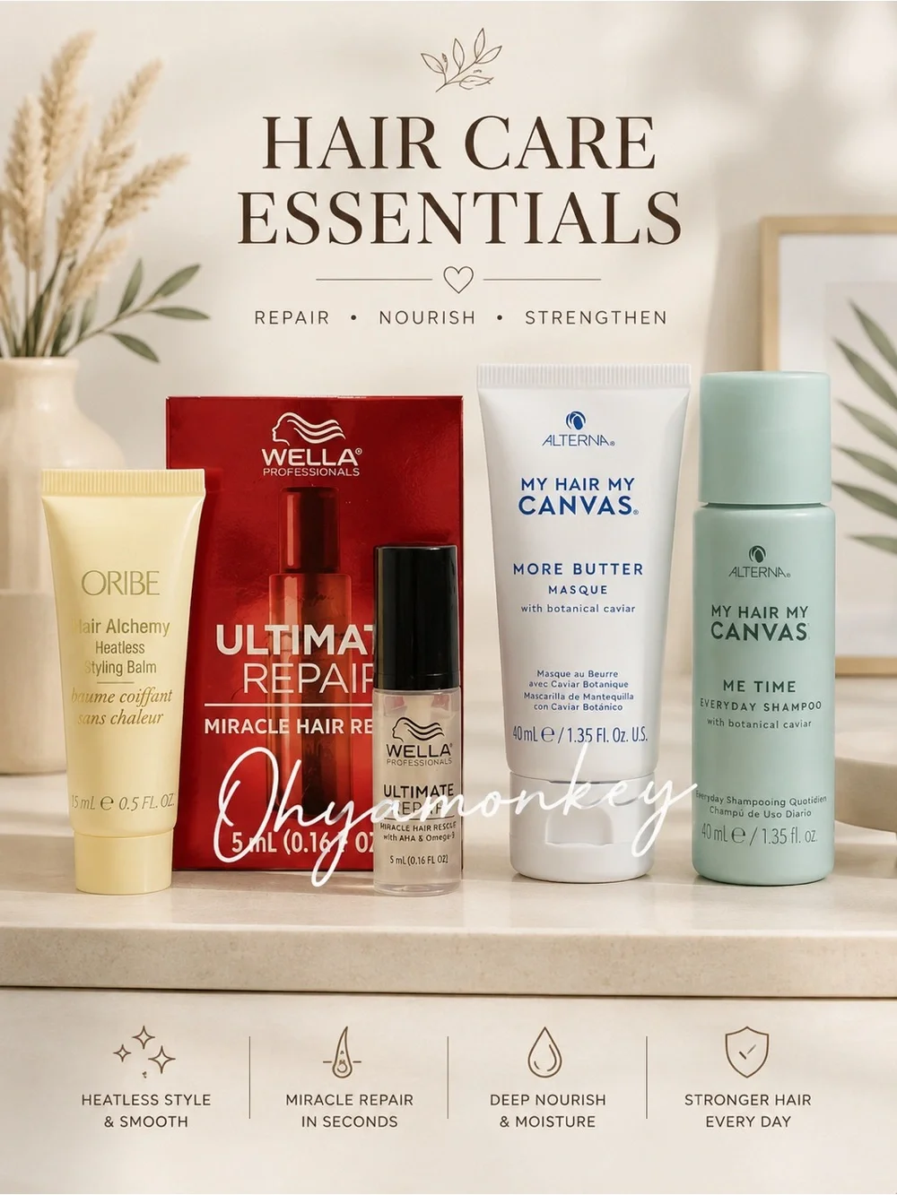Haircare Travel Bundle - Oribe Wella Alterna